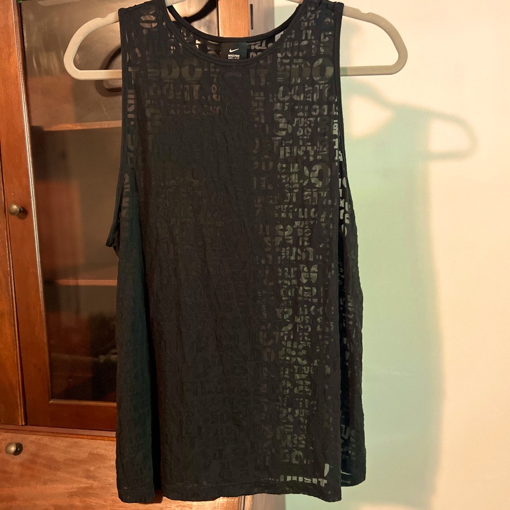 Sheer Black Nike tank top